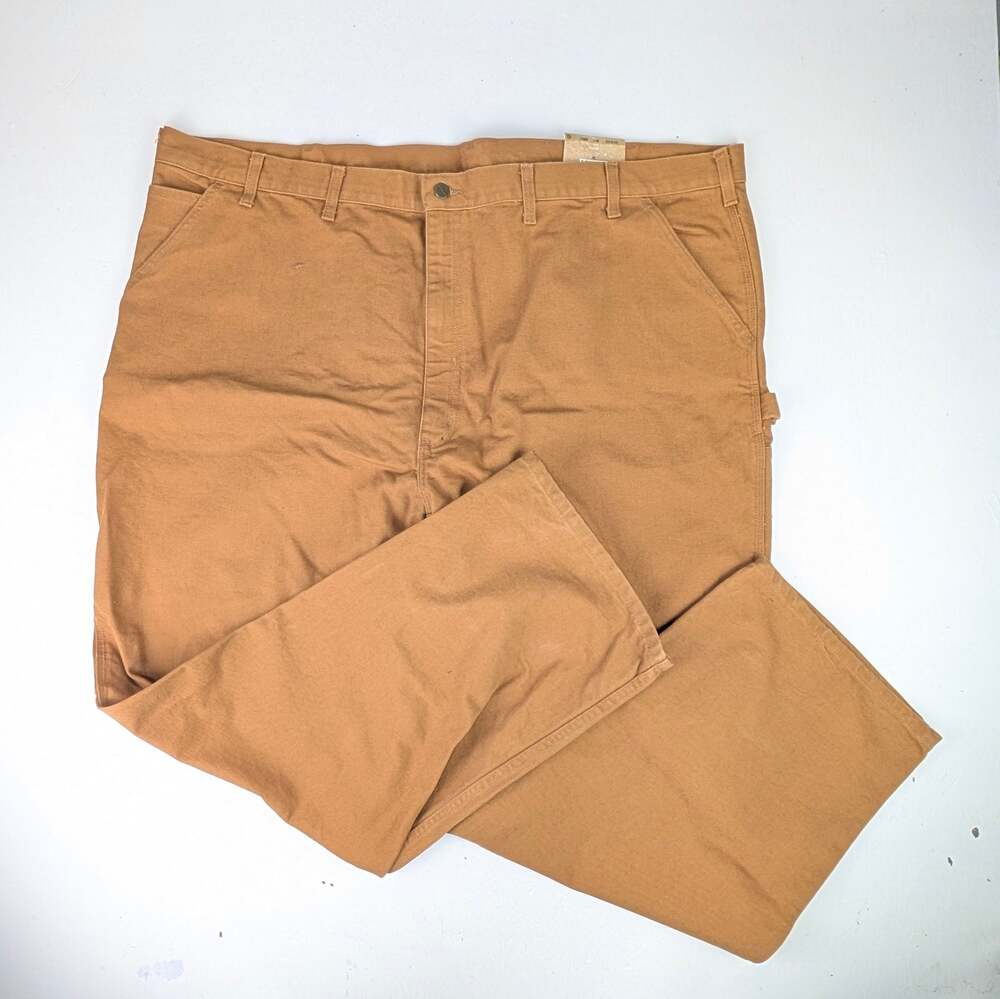 Carhartt Men's 50 x 32 Loose Original Fit Washed Duck Dungaree Pants - Brown